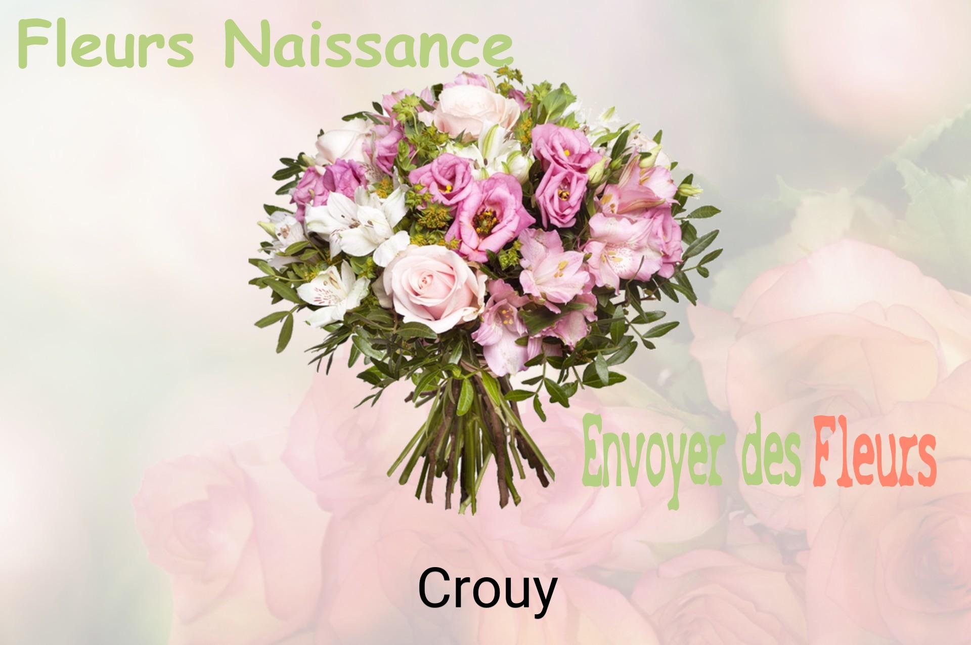 Bouquet de fleurs de naissance livré à Crouy